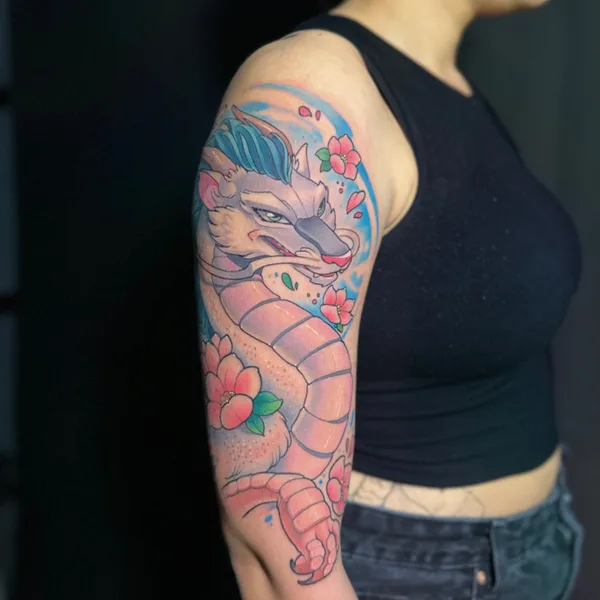 Illustrative tattoo by Стася MINTFOX in Minsk