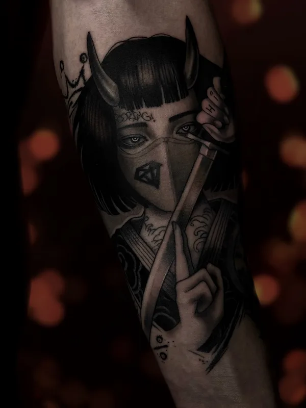 black and grey black and grey Tatuagem em forearm #70095 | Tatuador Александр Сорокин