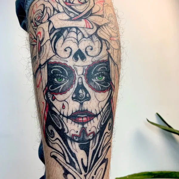Linework tattoo by Alena Fares in Moscow