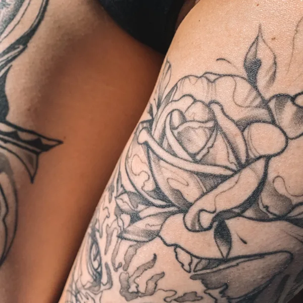 Linework tattoo by Alena Fares in Moscow