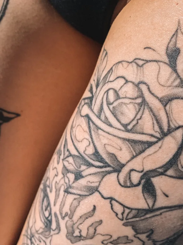 black and grey blackwork татуировка на forearm #70112 | Тату мастер Alena Fares