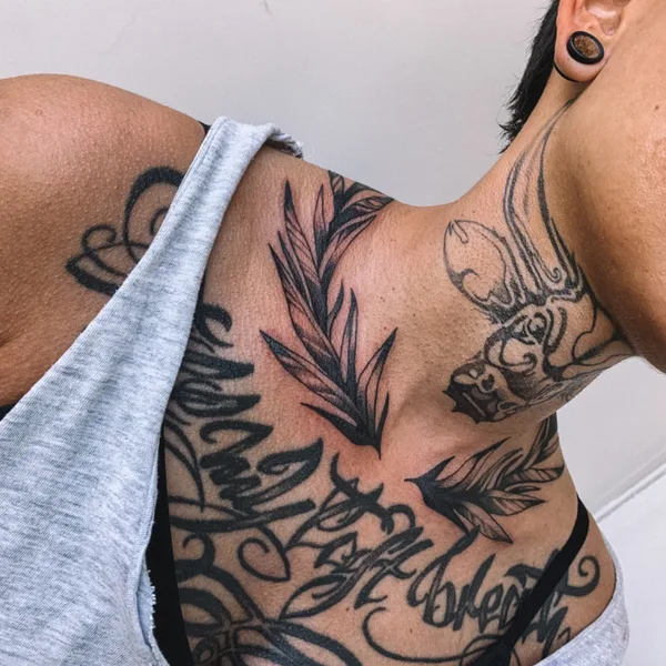 Linework tattoo by Alena Fares in Moscow
