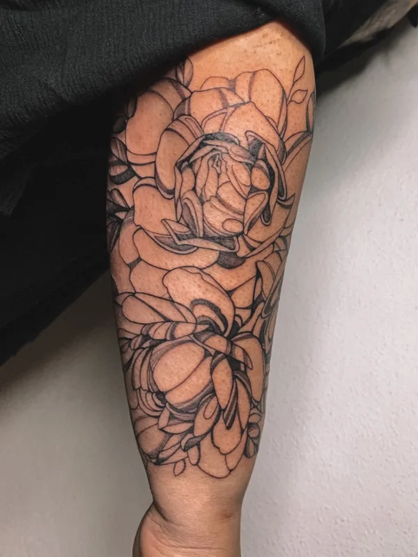 black linework татуировка на forearm #70105 | Тату мастер Alena Fares
