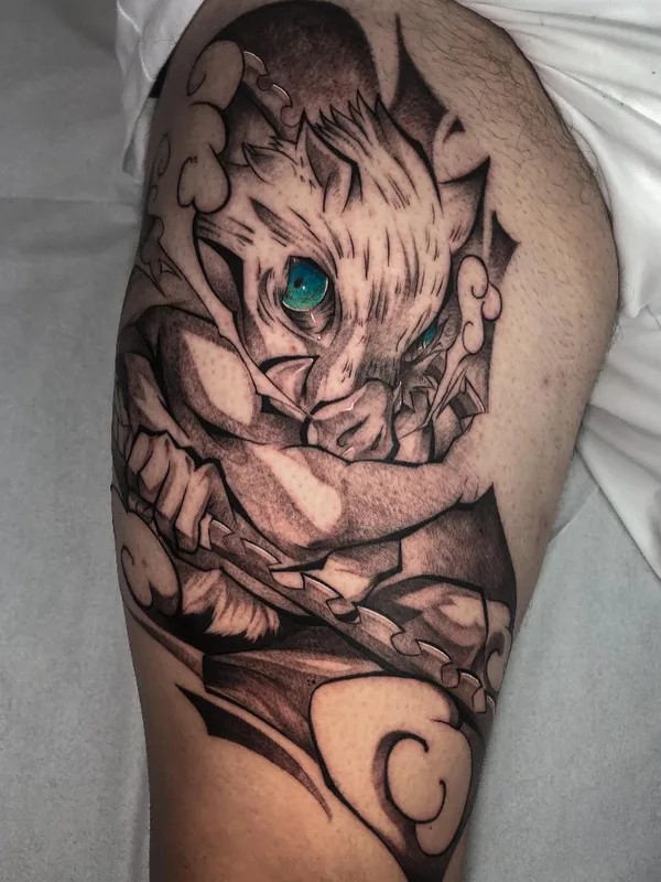 color anime Tatuagem em thigh #55848 | Tatuador Amorim Tattoo Geek