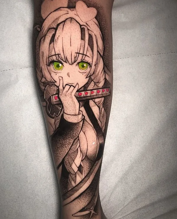 color anime Tatuagem em calf #55854 | Tatuador Amorim Tattoo Geek