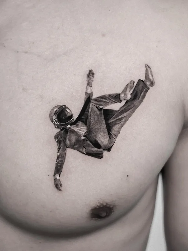 male black and grey realism 纹身 在 chest #55866 | 纹身师 Dani Sanz