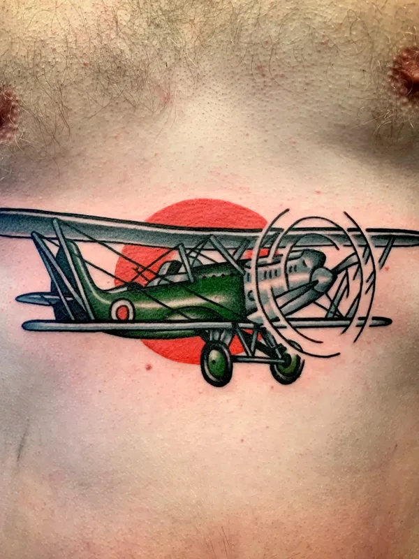 male color traditional Tatuaggio su chest #71917 | Tatuatore Stef Bastián