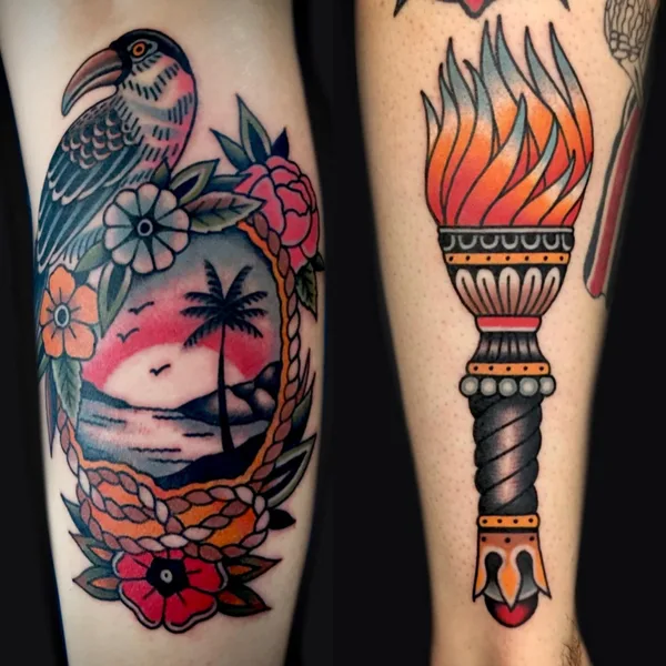 Traditional tattoo by Stef Bastián in Barcelona