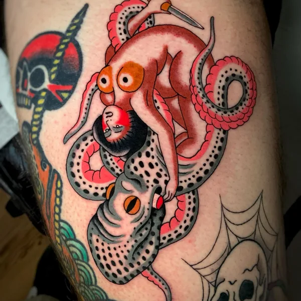 Traditional tattoo by Stef Bastián in Barcelona
