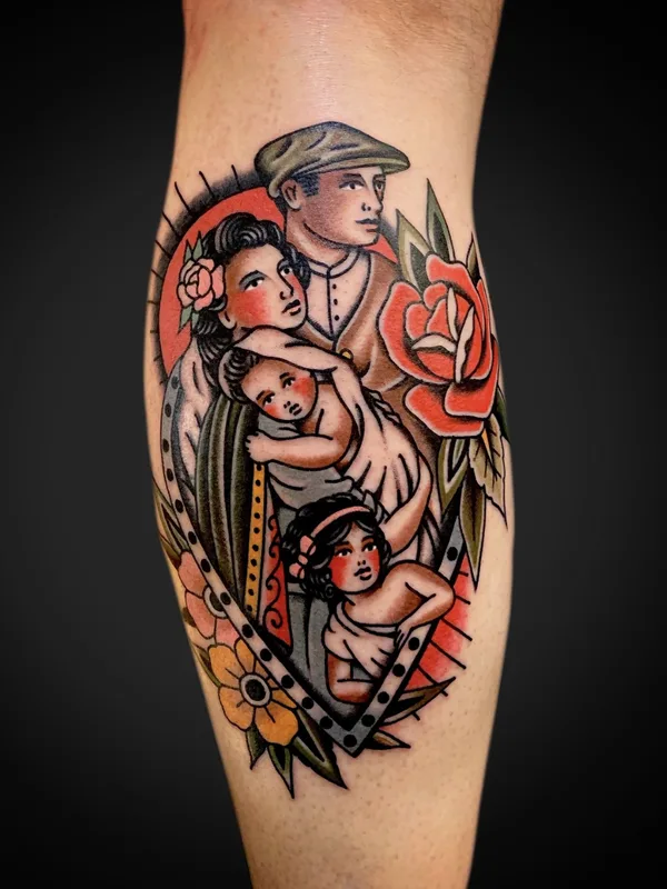 color traditional Tatuaggio su calf #71920 | Tatuatore Stef Bastián