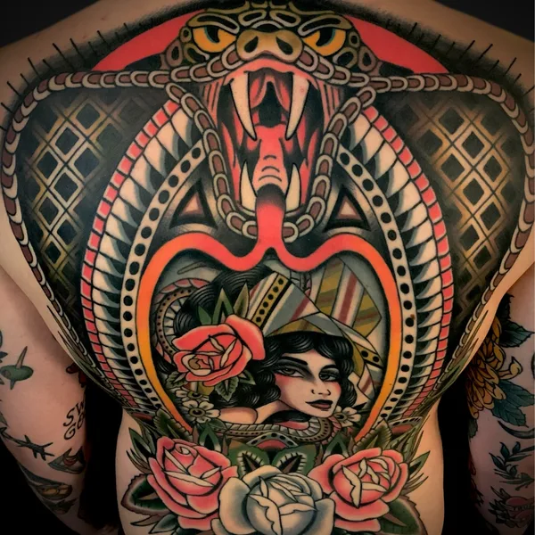 Traditional tattoo by Stef Bastián in Barcelona