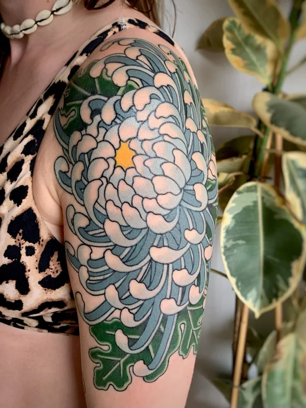 female color japanese Tatuaggio su upper arm #71924 | Tatuatore Stef Bastián
