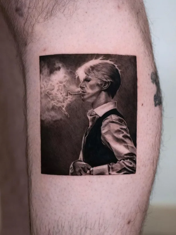 black and grey realism tatouage sur thigh #58137 | Artiste tatoueur Jake Berry