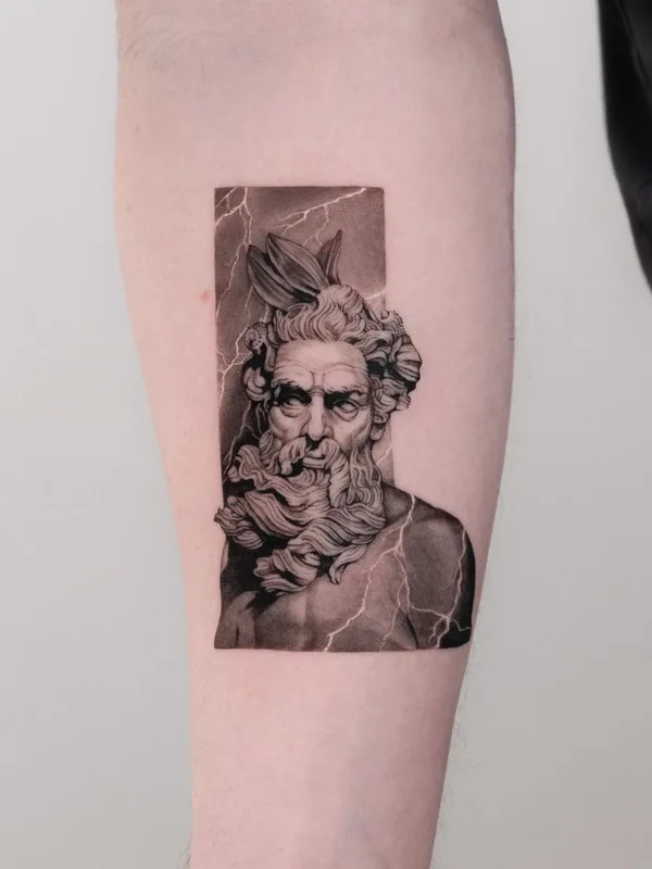 black and grey realism tatouage sur thigh #58141 | Artiste tatoueur Jake Berry