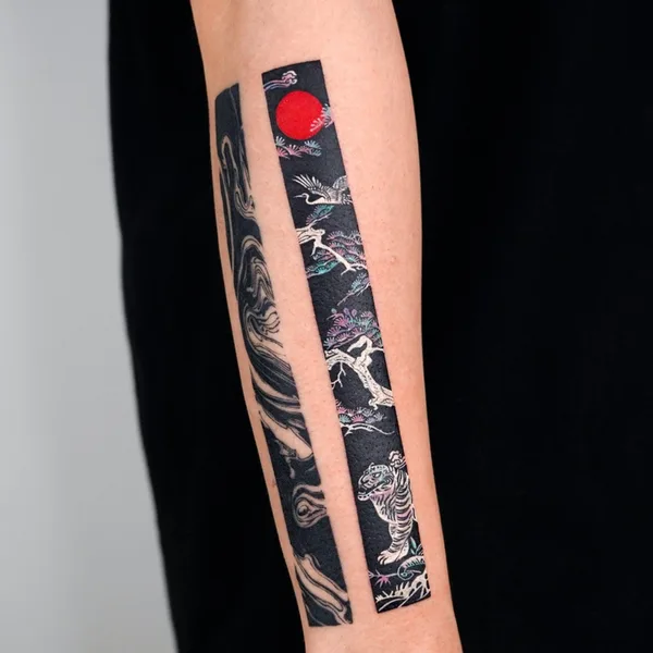 Illustrative tattoo by EQ tattoo in Seoul