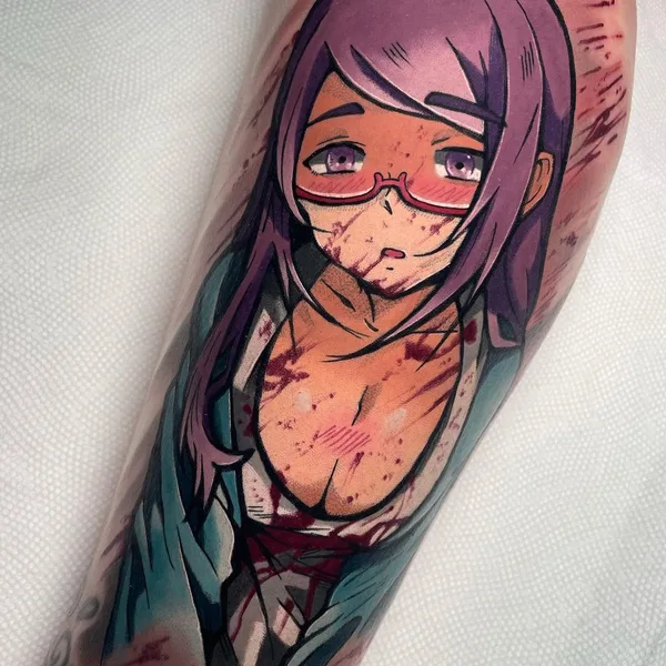 Anime tattoo by Chris House in Tyrone