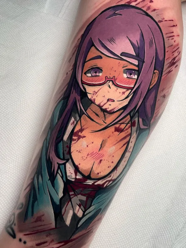 female color anime tatuaje en forearm #58209 | Tatuador Chris House