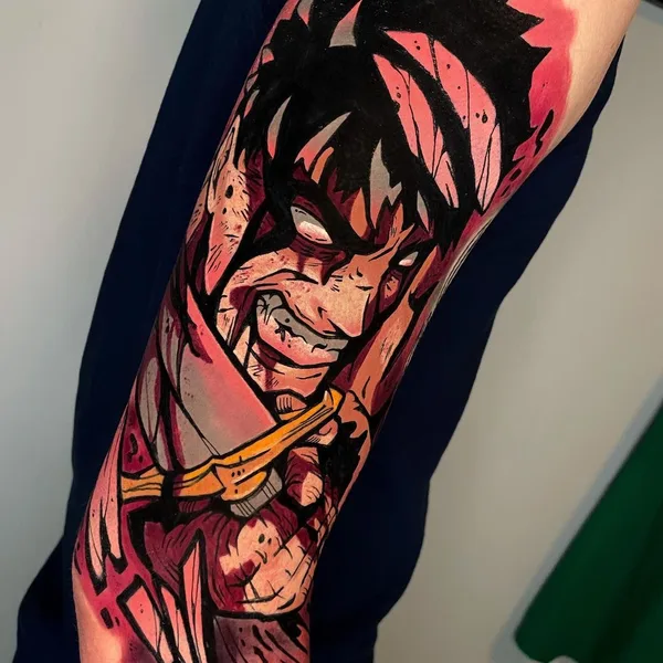 Anime tattoo by Chris House in Tyrone