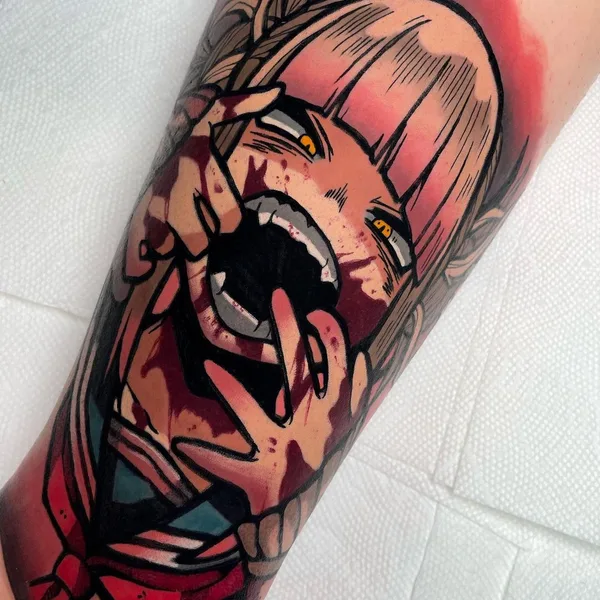 Anime tattoo by Chris House in Tyrone