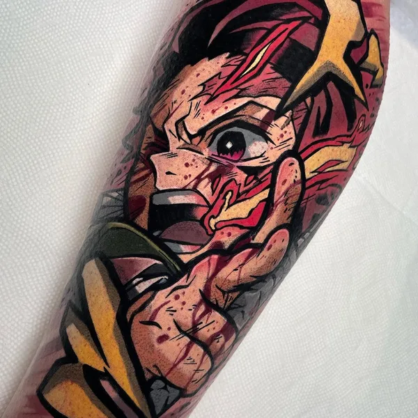 Anime tattoo by Chris House in Tyrone