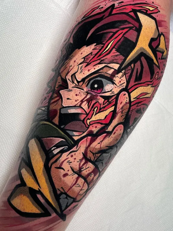 color anime tatuaje en forearm #58214 | Tatuador Chris House