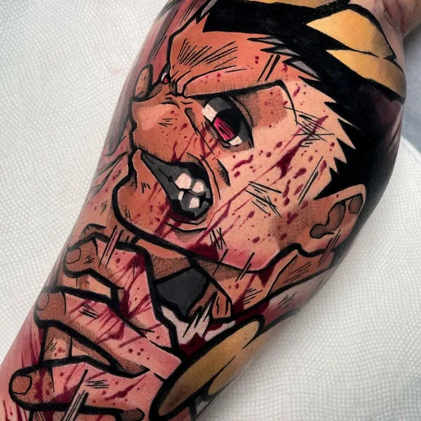 Anime tattoo by Chris House in Tyrone