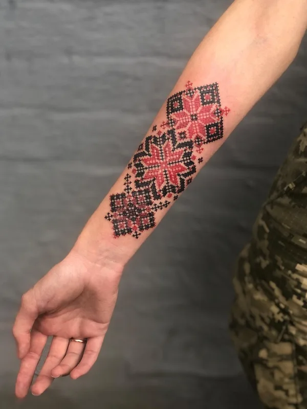 female color ethnic tattoo on forearm #58230 | Tattoo Artist КОД РОДУ