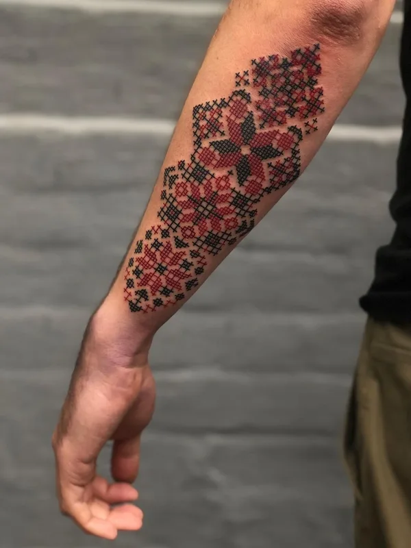 color ethnic tattoo on forearm #58229 | Tattoo Artist КОД РОДУ