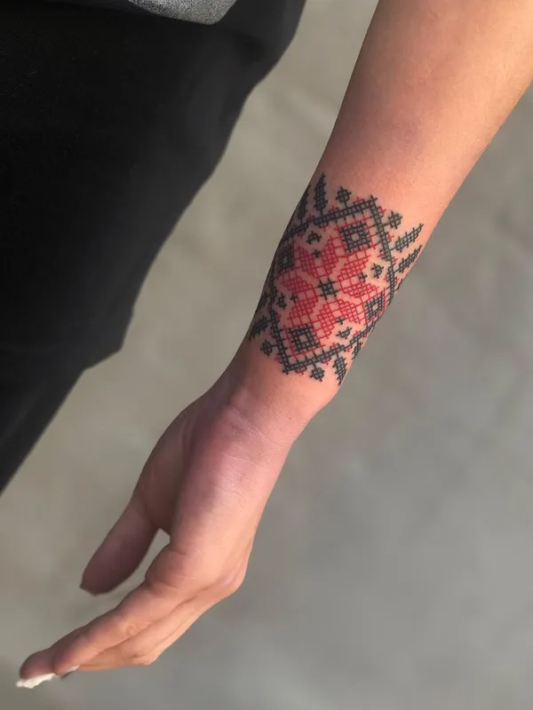 female color ethnic tattoo on forearm #58227 | Tattoo Artist КОД РОДУ