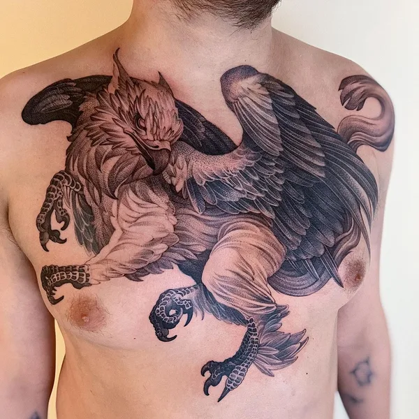 Graphic tattoo by Michael George Pecherle in Toronto