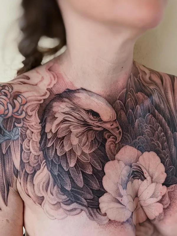 Graphic tattoo by Michael George Pecherle in Toronto