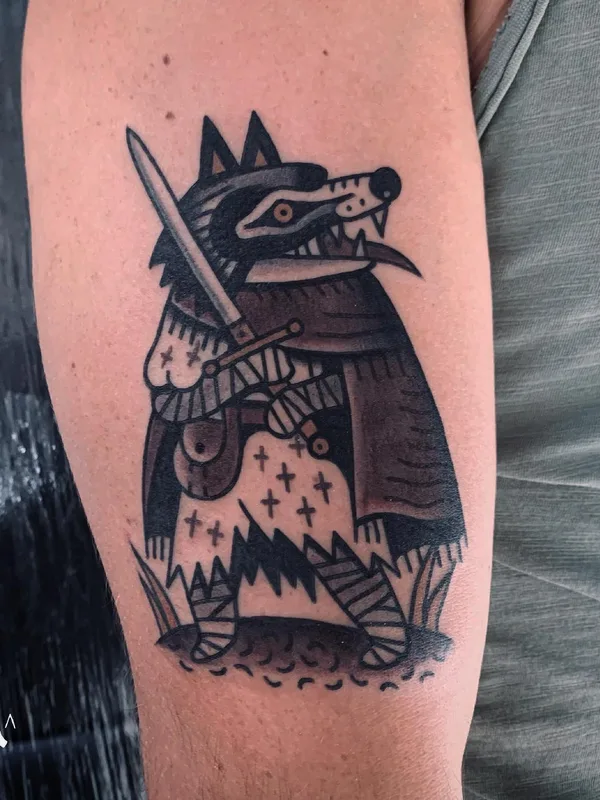 black and grey traditional tattoo on forearm #58262 | Tattoo Artist Grim Antihero