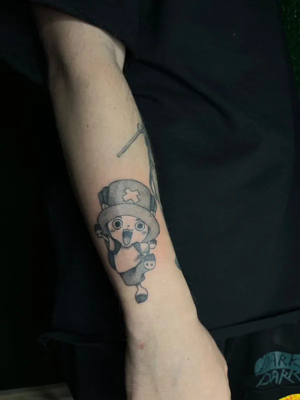 black and grey anime Tatuaggio su forearm #72738 | Tatuatore Татьяна Гущина