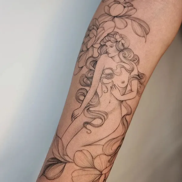 Fine Line tattoo by Karol Dias in São Paulo