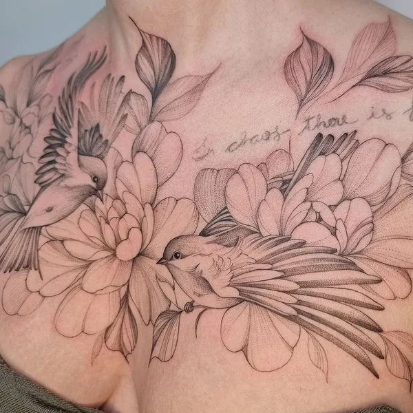Fine Line tattoo by Karol Dias in São Paulo