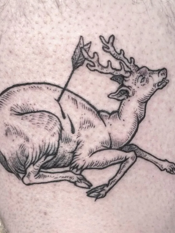 Graphic tattoo by Zuza Gałuszka in Wrocław