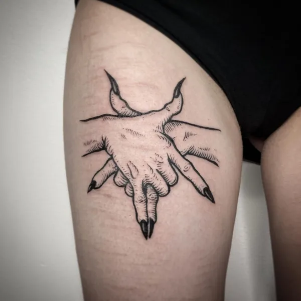 Graphic tattoo by Zuza Gałuszka in Wrocław