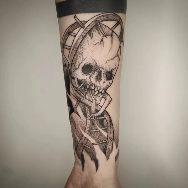 Graphic tattoo by Łukasz Sokołowski in Katowice