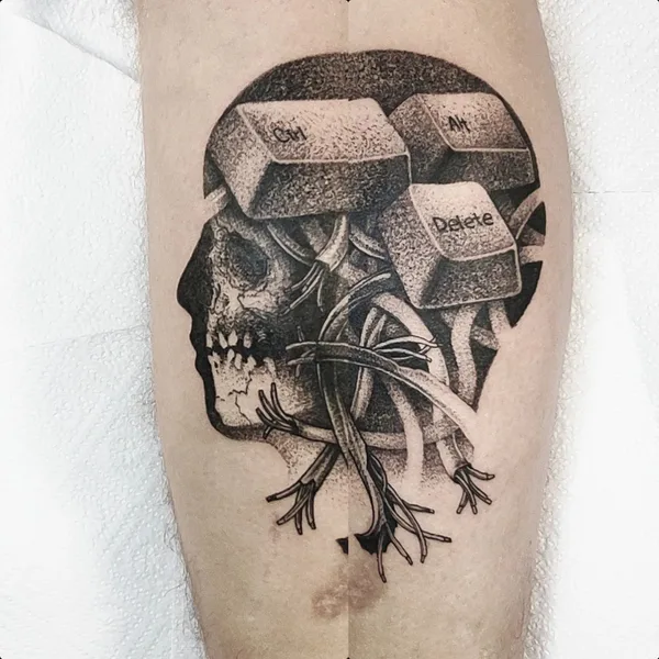Graphic tattoo by Łukasz Sokołowski in Katowice