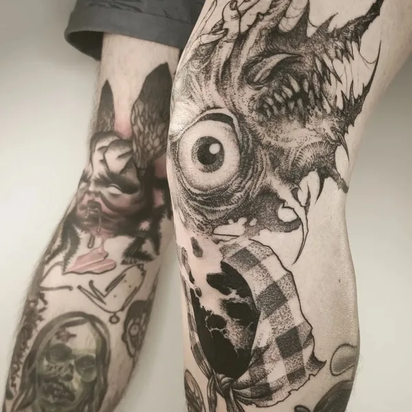 Graphic tattoo by Łukasz Sokołowski in Katowice