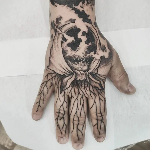 Graphic tattoo by Łukasz Sokołowski in Katowice