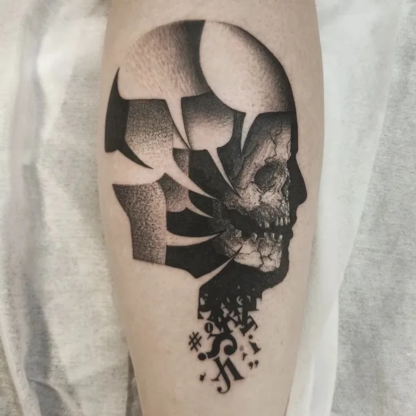 Graphic tattoo by Łukasz Sokołowski in Katowice