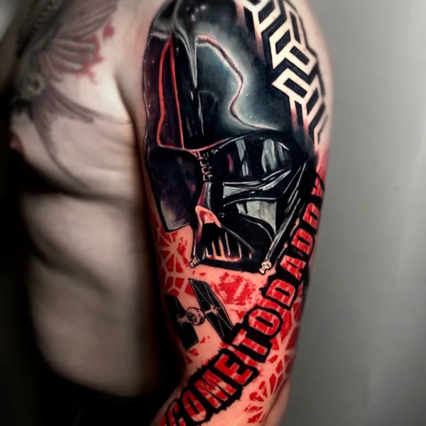 Trash Polka tattoo by Dmitri Sadchikov in Moscow