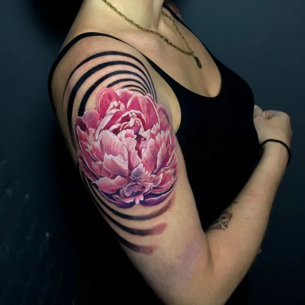 Trash Polka tattoo by Dmitri Sadchikov in Moscow