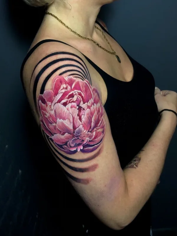 female color realism татуировка на upper arm #42639 | Тату мастер Dmitri Sadchikov
