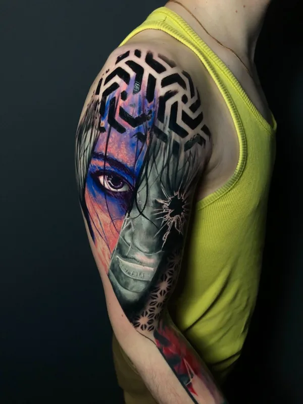 color illustrative татуировка на full sleeve #42638 | Тату мастер Dmitri Sadchikov
