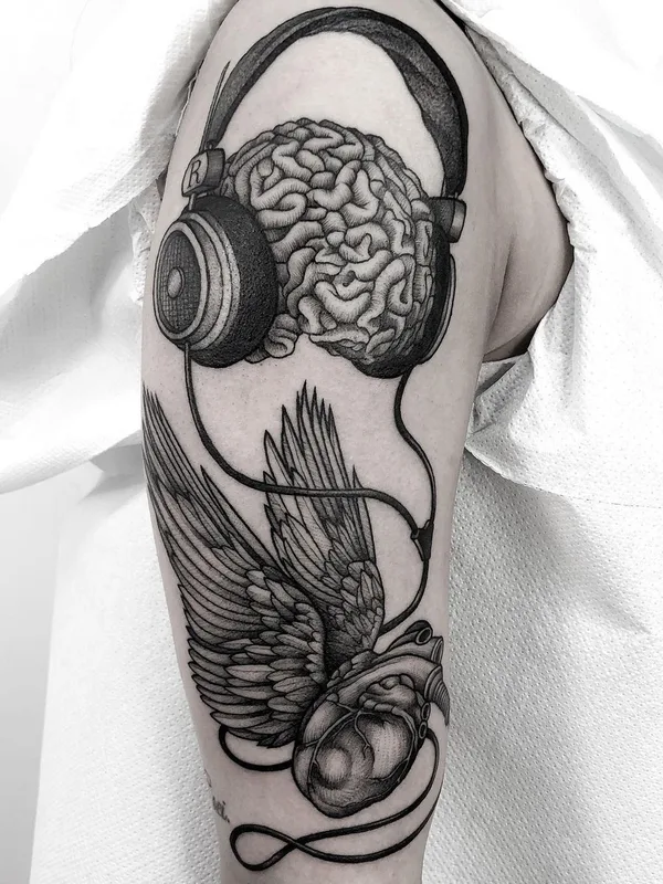 black and grey black and grey татуировка на upper arm #44208 | Тату мастер Marisol