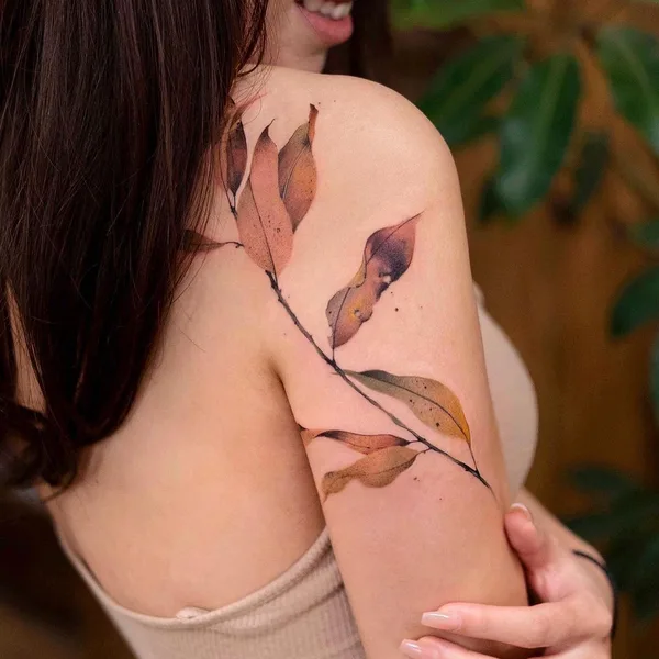 Watercolor tattoo by Qiqi in Beijing