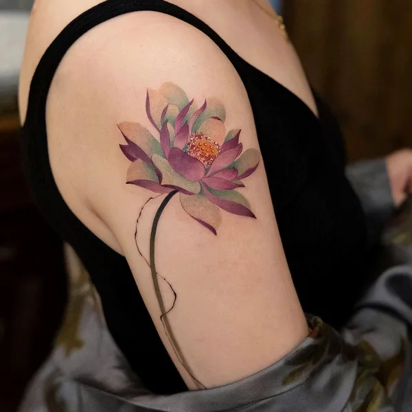 Watercolor tattoo by Qiqi in Beijing