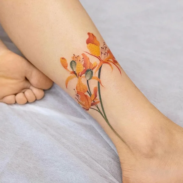 Watercolor tattoo by Qiqi in Beijing